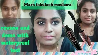 (தமிழில்)Mars Fabulash maskara review and demo with waterproof test in tamil