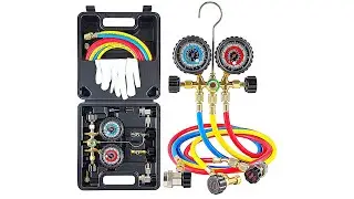 Lichamp AC Gauges R134a R22 R12 R502 A/C Diagnostic Manifold Gauge Set