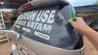 CARA MUDAH MELEPASKAN STIKER PADA KACA DAN BODY MOBIL ||STIKER ONE WAY