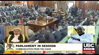 SPEAKER ANITA AMONG PRESENTS H.E MUSEVENI'S RECONSIDERATION LETTER OF THE BUDGET TO PARLIAMENT