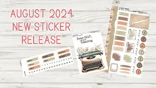 August 2024 New Releases | Perkys Paperie Etsy Sticker Shop