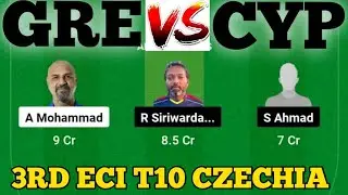GRE vs CYP || CYP vs GRE Prediction || GRE VS CYP 3RD ECI Czechia T10 Match