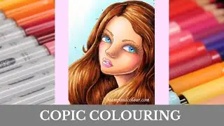 COPIC - Colouring a Paperbabe Stamps Portrait on SMLT Bristol Authentic Baby / Colorier un portrait