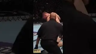 A fighter transitions from side control to mount  striking aggressively as the UFC branding fills th