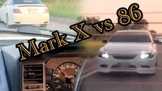 Mark X vs 86 corolla Random Race on Motorway |3SGE BEAMS Redtop|