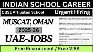 Indian Schools in Oman Careers | INDIAN SCHOOL MUSCAT REQUIRES EDUCATORS #trending #viralvideo