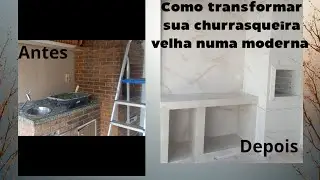 Como fazer da sua churrasqueira antiga de tijolinho numa churrasqueira moderna . #areagourmet 