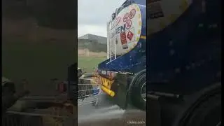 A South African man riding a Trolley won the race against a truck in N1 Free Way