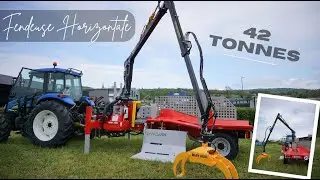 Fendeuse Horizontale 42 TONNES prise de force sur roues avec Grue 550 !! 😀🤭