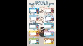 Template Label Buku Anak Tea BOBA ( File CDR )