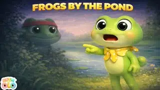 Five Little Frogs By The Pond | Nursery Rhymes & Kids Song | Rhymolo
