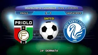 SINTESI VIDEO - PRIOLO - SANTACROCE - CAMPIONATO DI PROMOZIONE GIRONE D   2024/2025 .