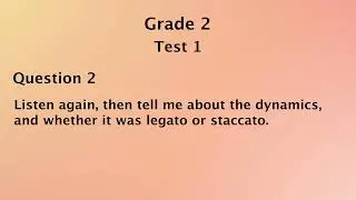 Aural Test - Grade 2 | Test 1 Trinity College London #piano #grade2 #trinitycollegelondon #auraltest