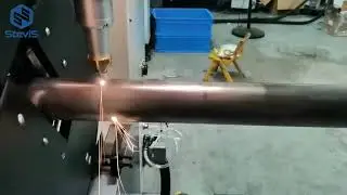 [SteviS Laser] High-speed oval steel pipe fiber laser cutting machine in metal furniture factory