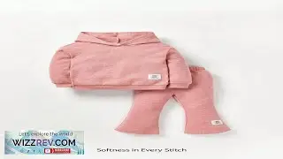 Cozy Pixies Baby Girl Letter Patched Detail Hoodie & Flare Leg Pants Review