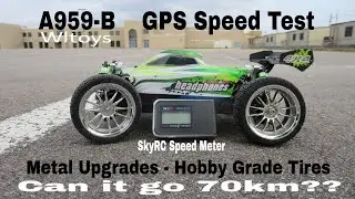 Wltoys A959-B - GPS Speed Test. Can it go 70km/hr??