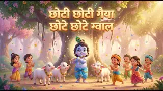 छोटी छोटी गैया 🐄| Krishna Kids Bhajan | Radhe Radhe Rhyme for Children | Nandlal Song 🐄💙