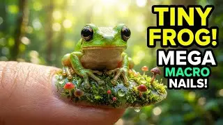 World's Tiniest Animals on Matching Nails 💅🔬 (Satisfying Macro ASMR)