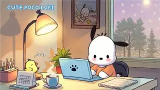 Late Night Study with Pochacco 🌙📚 Cozy Lofi Beats for Deep Focus  Lofi Hip Hop Mix