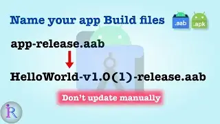 How to set the default generated app bundle name? Name your .apk and .aab files.