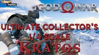 1/4 Масштаб Кратос Краткий обзор Neca Ultimate Collector: Бог войны 4!