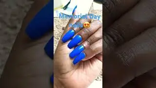 My Memorial Day nails 😍 # #pressonnails #blue #fypシ #viral