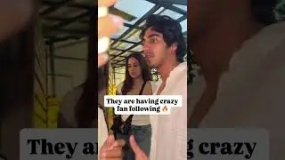 Ahaan Pandey & Aneet Padda with fans spotted at Bandra....    #ahaanpandey #aneetpadda #spotted #e24