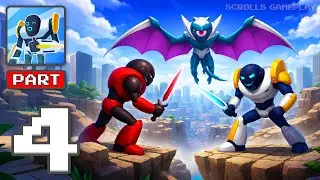 Mechangelion: Robot Fighting - Gameplay Walkthrough Part 4 - Mech Power Unleashed (iOS, Android)