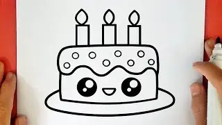 COMMENT DESSINER UN GÂTEAU D'ANNIVERSAIRE KAWAII