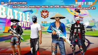solo subi a maestro de 105 estrellas temporada 29 free fire