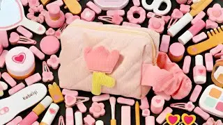 ASMR Unboxing & Organizing | Satisfying Pink Aesthetic Makeup & Hair Accessories!