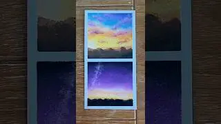 Dreamy galaxy in soft pastel | drawing ideas | tiny art