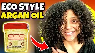 Eco Style Argan Oil Styling Gel Review | Wash and Go on Natural Hair | How to use Eco Hair Gel