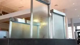 Custom Water Wall Feature-Indoor Glass Waterfall Walls