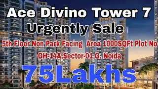 Ace Divino Tower7  5th Floor Non Park Facing  Area 1000SQFt Plot No GH-14A,Sector-01 G. Noida #2bhk
