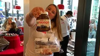 A NUTELLA Lover's Dream - Nutella Cafe Chicago Grand Opening 4K