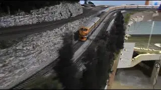 Train running on the Missabe & Western