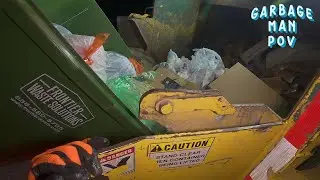 Rear-Loader Truck in Action | TOTERS Garbage Collection POV 4K ASMR