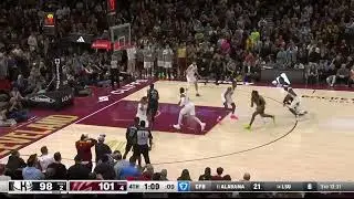 Cam Thomas with a double pump stepback baseline fadeaway
