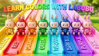 Funny Labubu Learn Colors Video for Kids: Labubu Slide, Splash & Play!