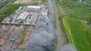 ***Big Industrial Fire Drone Footage***