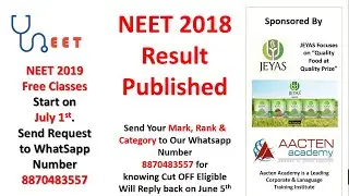 NEET 2018 Result Published