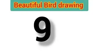 How to draw beautiful Bird from 9 Number | Easy bird drawing | Number drawing