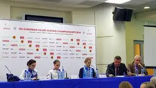 Zagitova - Medvedeva - Kostner press conference ISU European championships 2018