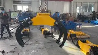 Excavator Rotator Mini Excavator Log Rotating Grapple Steel Grab Machine