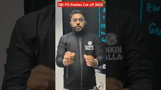 SBI PO Prelims 2025 Cutoff #sbipo2025 #sbipoprelimsresult #bankingwallah
