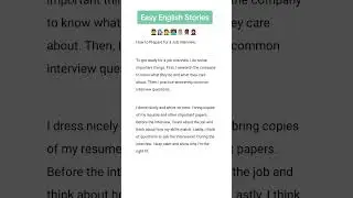 Job interview Easy English #englishstory