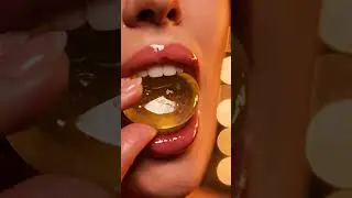 Crystal Glazed Lemon Candy Bites ASMR 👄🍋💎