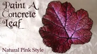 Concrete Leaf Painting | Natural Pink Style