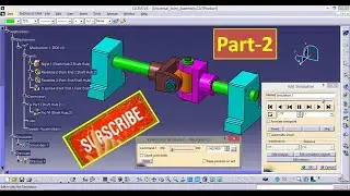 Joint Analysis of Universal Joint in CATIA V5 DMU Kinematics Using Part Design, Assembly Design.